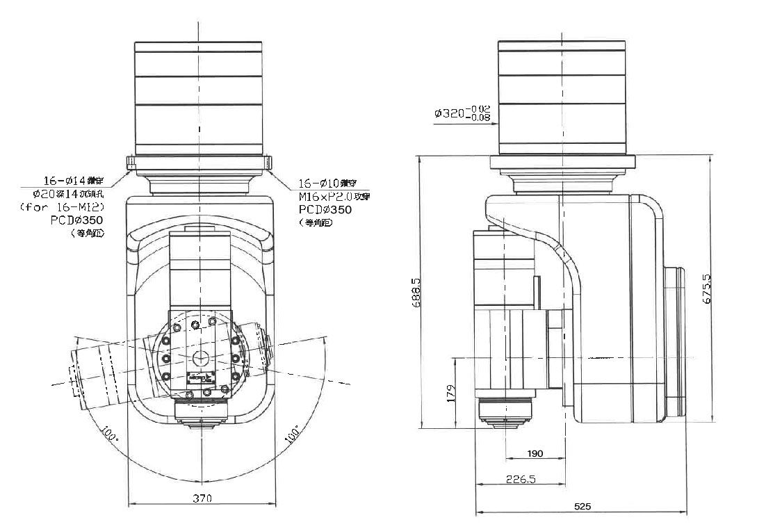 /single spindle outer dimensions